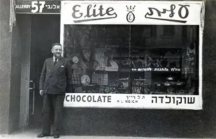 Hersch Leib Reich's chocolate store on Allenby Street, Tel Aviv